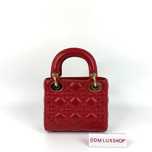 Load image into Gallery viewer, Dior Red Mini Lady Dior GHW
