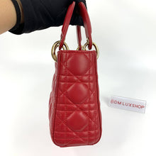 Load image into Gallery viewer, Dior Red Mini Lady Dior GHW
