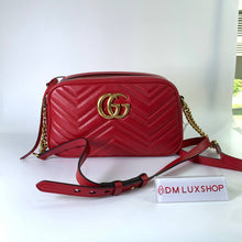 Load image into Gallery viewer, Gucci Marmont Red Camera Bag
