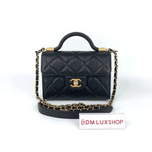 Load image into Gallery viewer, Chanel 24A Top Handle Flap Bag Black Caviar GHW
