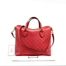 Load image into Gallery viewer, Preloved Gucci Guccissima Linea A Foldover Tote Bag Red Calfskin
