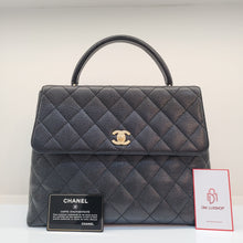 Load image into Gallery viewer, Preloved Chanel Vintage Kelly Bag Black Caviar GHW
